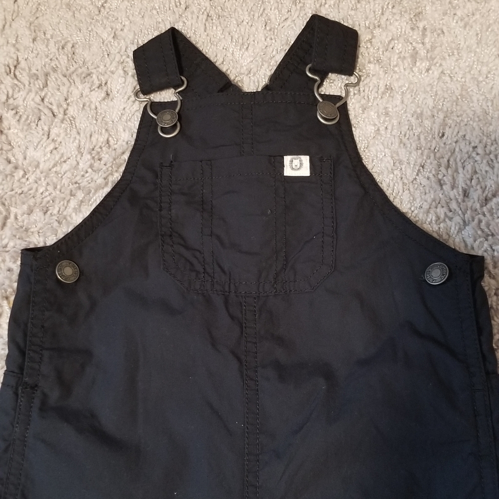 Black tear-away overalls for toddler